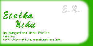 etelka mihu business card